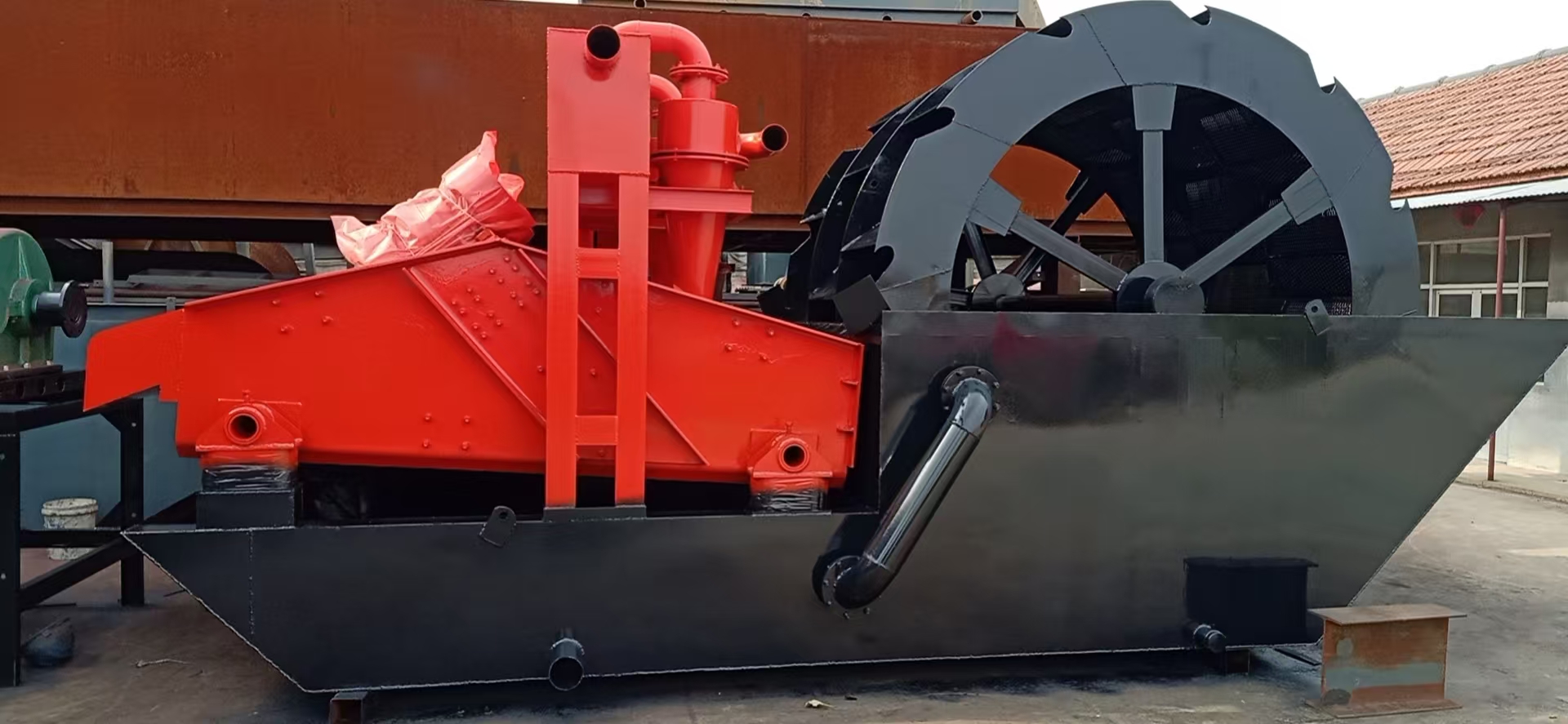 Sand washing and dewatering integrated machine
